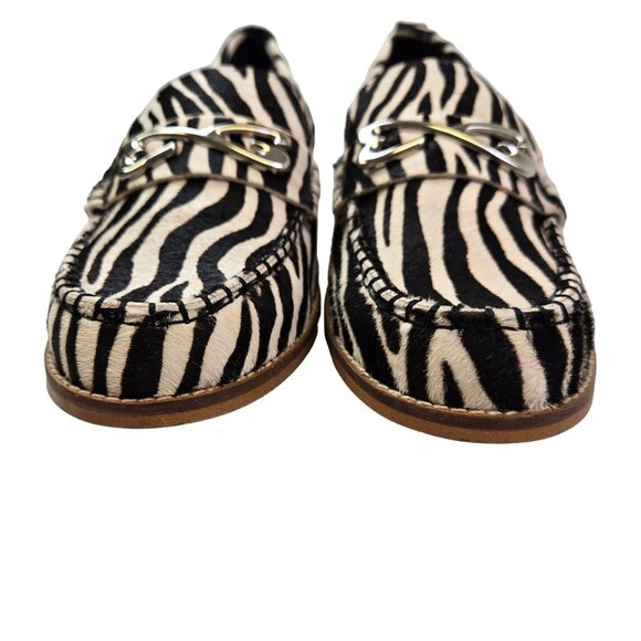 NWOT/NWOB Etta Grove Calf Hair Zebra Print Loafer Shoes Size 10.5 - Picture 6 of 9